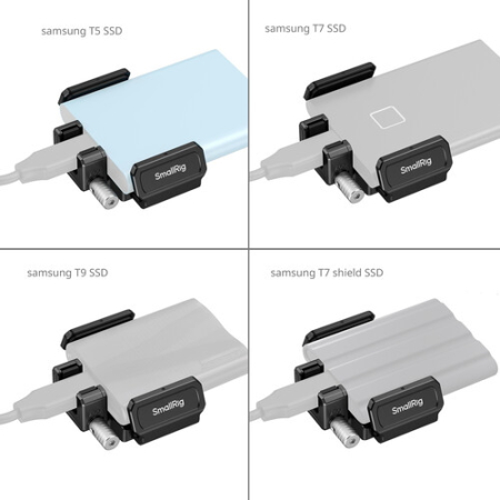 SmallRig 3272B - mocowanie, uchwyt do dysków SSD Samsung T5/T7/T7 Shield/T9 do wybranych klatek do Blackmagic Design Cinema Camera 6K - kompatybilność